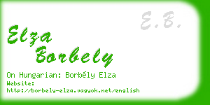elza borbely business card